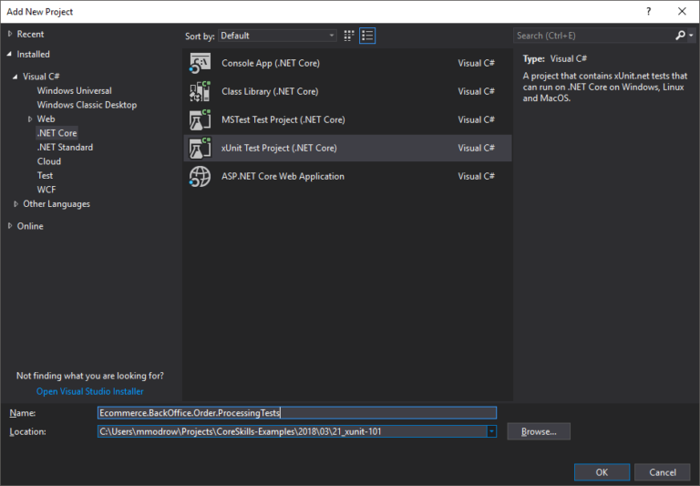 Testing 101 with xUnit Core Skills